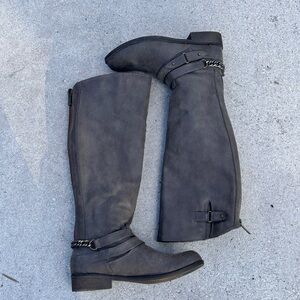 Gray Knee-High Women's Boots